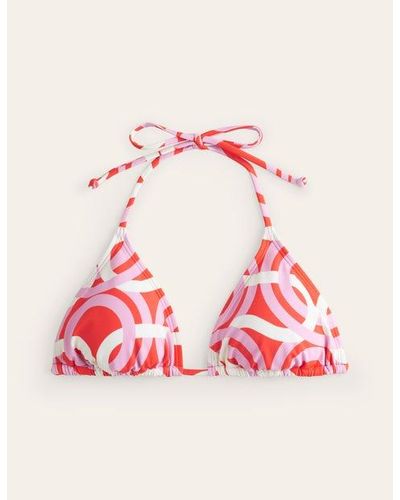 Boden Symi String Bikini Top Multi, Tropical Parrot - Red