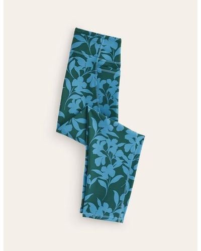 Boden High Waist 7/8 Pocket leggings Faience, Silhouette Bloom - Blue