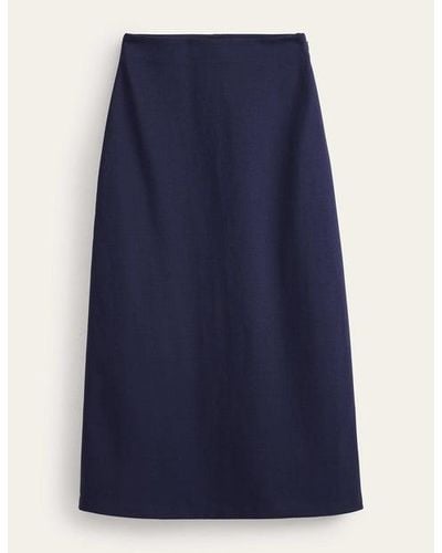 Boden Straight Jersey Midi Skirt - Blue