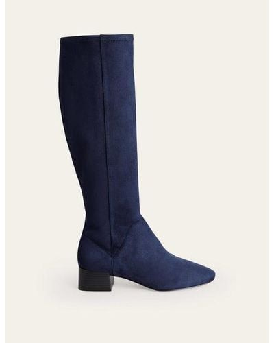 Boden Cara Flat Stretch Knee Boots - Blue