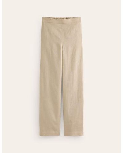 Boden Hampstead Linen Trousers - Natural