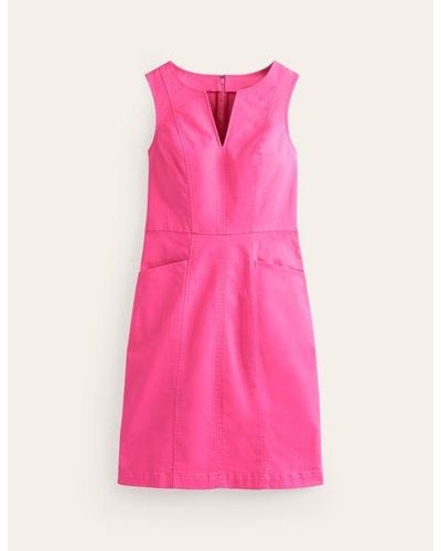 Boden Helena Chino Short Dress - Pink