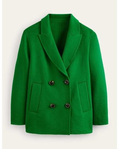 Boden Wool-blend Pea Coat - Green