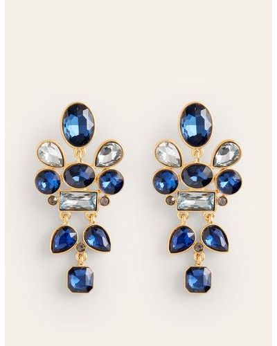 Boden Mega Cluster Jewel Earrings - Blue