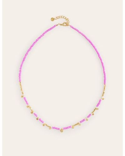 Boden Halskette mit perlen - Pink