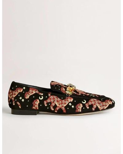Boden Loafer Mit Verzierter Borte Damen - Mehrfarbig