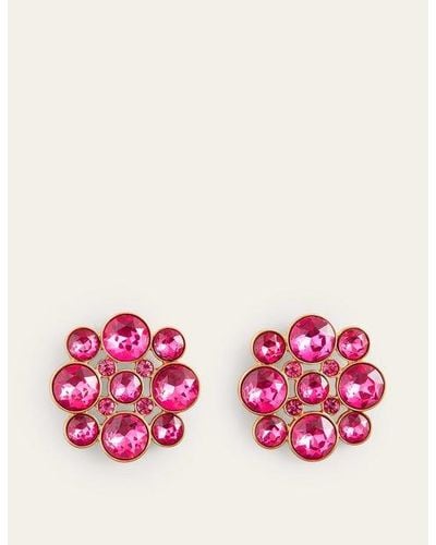 Boden Andrea Jewel Cluster Earrings - Pink