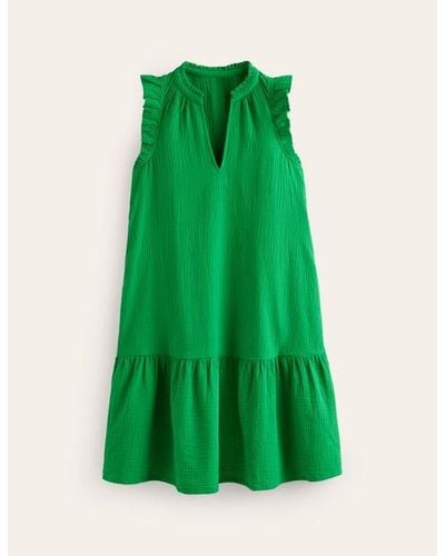 Boden Daisy Kurzes Doppeltuch-Kleid Damen - Grün