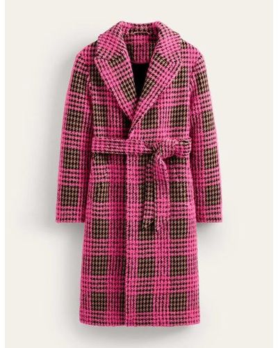 Boden Wool Wrap Coat - Pink
