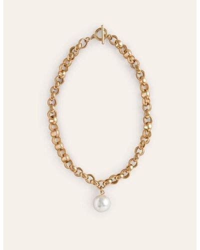 Boden Chunky Faux Pearl Necklace - Natural