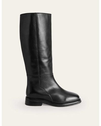 Boden Lottie Leather Riding Boots - Black