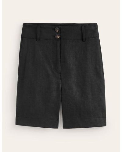 Boden Westbourne Linen Shorts - Black