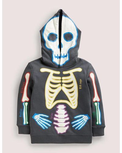 Boden Halloween Glow Skeleton Hoodie Baby - Blue