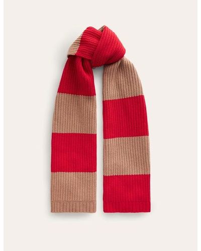 Boden Colour Block Scarf - Red