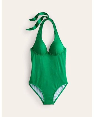 Boden Enhancer Underwired Swimsuit - Green