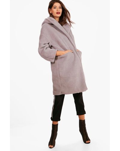 grey oversized teddy coat