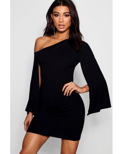 one shoulder dress with split