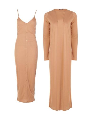 boohoo dress and cardigan set