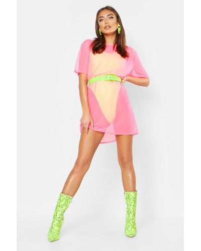 mesh t shirt dress festival