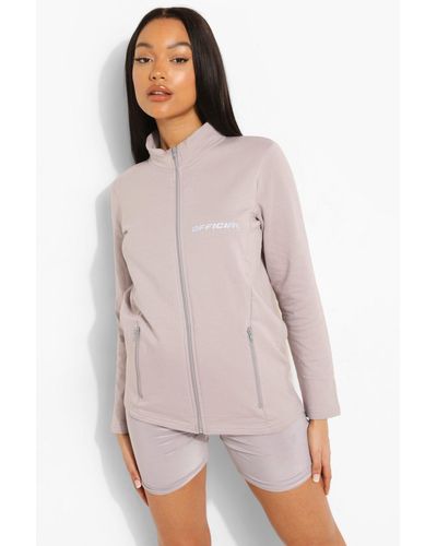 Boohoo Reflective Active Zip Up Fleece in Grey (Gray) - Lyst