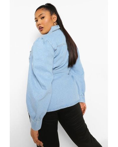 boohoo denim shirts