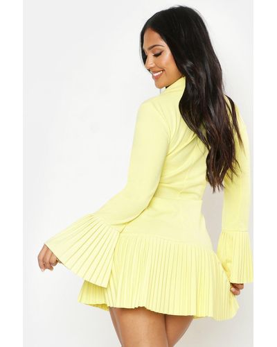 frill hem blazer dress