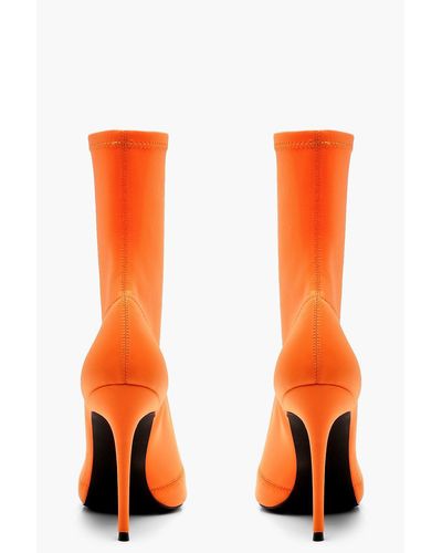sock boots orange