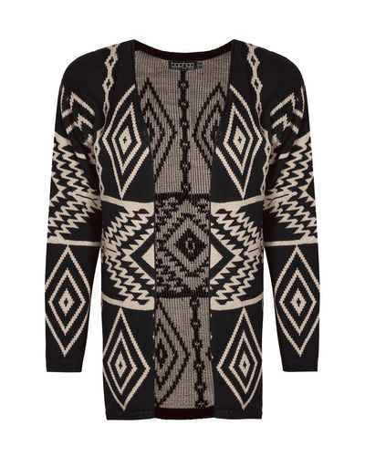 black aztec cardigan