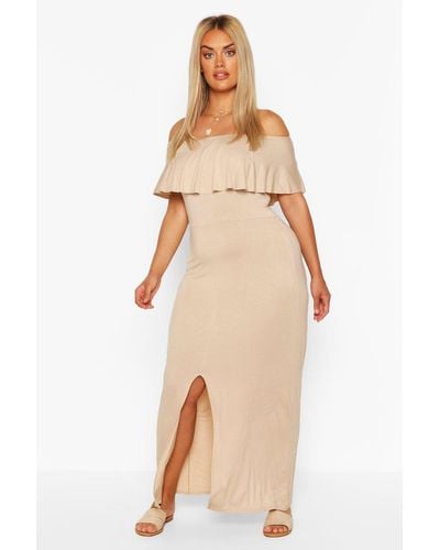 metallic ruffle jersey gown la femme