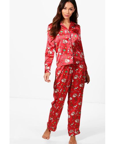 Heart Contrast Satin Pyjamas | islamiyyat.com