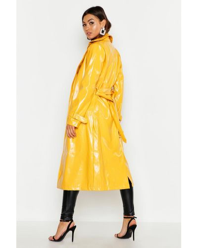 mustard belted coat