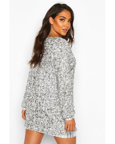 oversized sequin dress