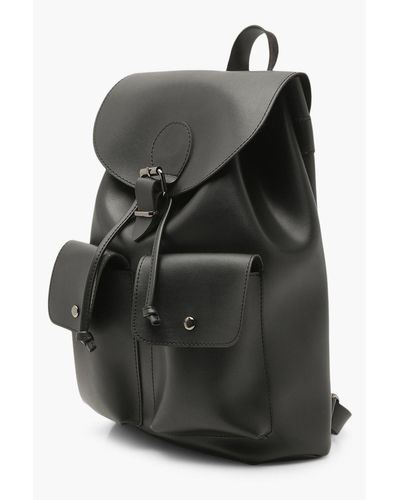 leather buckle backpack