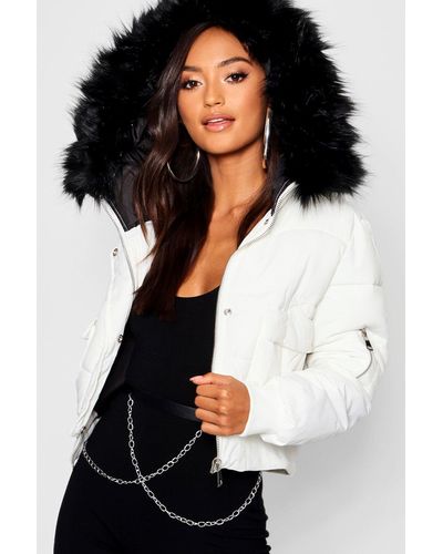 white coat fluffy hood