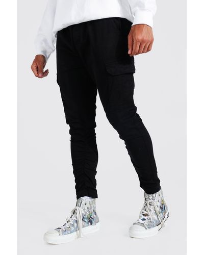 boohooman black cargo pants