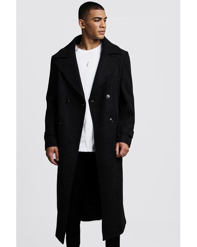 black single breasted overcoat