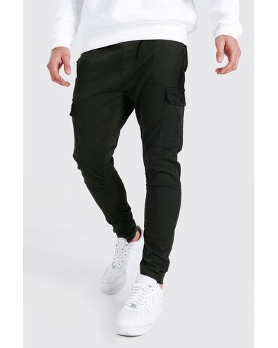 boohooman black cargo pants