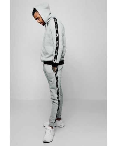 boohooman grey tracksuit bottoms