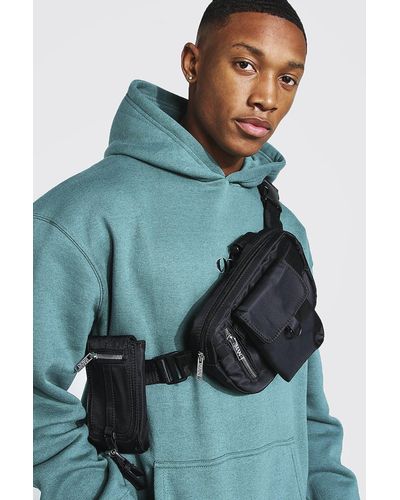 boohooman black cargos