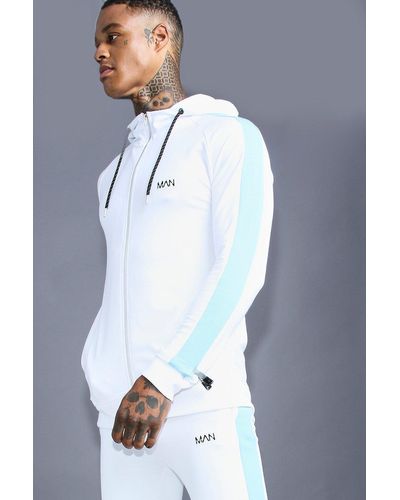 boohooman white joggers