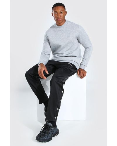 BoohooMAN Cotton Official Man Sweatshirt With Extended Neck in Grey ...