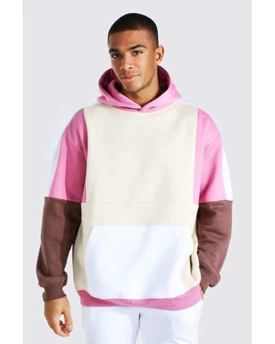 oversized colour block hoodie