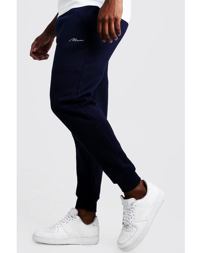 boohooman navy joggers