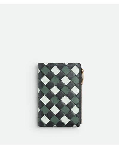 Bottega Veneta Medium Intrecciato Bi-Fold Zip Wallet - Multicolour