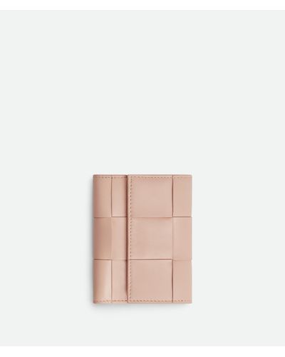 Bottega Veneta Cassette Tri-Fold Zip Wallet - Pink