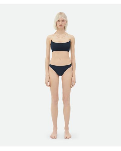 Bottega Veneta Bikini En Nylon Stretch Avec Chaînes - Blanc