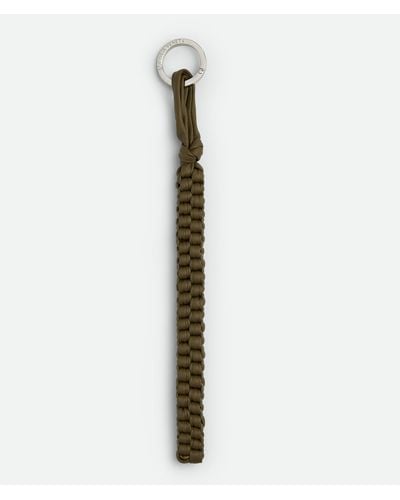 Bottega Veneta Intreccio Rope Long Key Ring - White