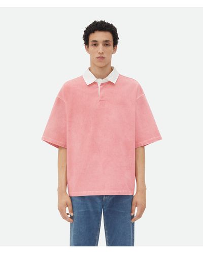 Bottega Veneta Poloshirt Aus Ausgewaschenem Jersey - Rot