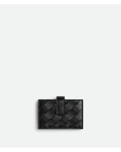 Bottega Veneta Leather Card Holder - Black