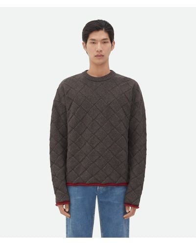 Bottega Veneta Intreccio Wool Sweater - Gray